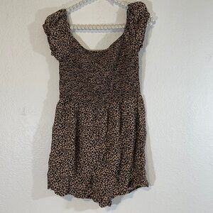 FOREVER 21 Romper Animal Print Size Large